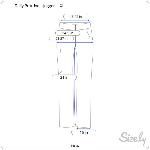 Anthro Daily Practice Tan Velour Ribbed Wide Leg Cargo Joggers Split Hem XL NEW - Picture 8 of 8